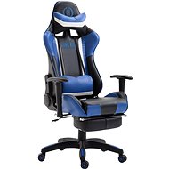 BHM GERMANY Jerez with footrest, synthetic leather, blue - Gaming Chair