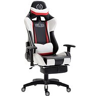 BHM GERMANY Jerez with footrest, synthetic leather, white - Gaming Chair