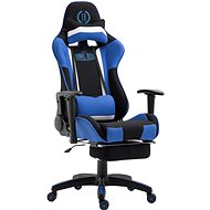 BHM GERMANY Jerez with footrest, textile, blue - Gaming Chair