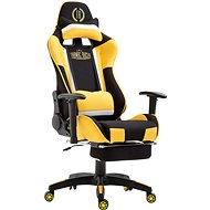 BHM GERMANY Jerez with footrest, textile, yellow - Gaming Chair