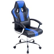 BHM GERMANY Olymp, synthetic leather, black / blue - Office Chair