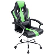 BHM GERMANY Olymp, synthetic leather, black / green - Office Chair