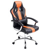 BHM GERMANY Olymp, synthetic leather, black / orange - Office Chair