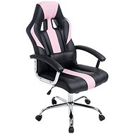 BHM GERMANY Olymp, synthetic leather, black / pink - Office Chair