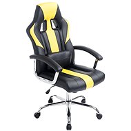 BHM GERMANY Olymp, synthetic leather, black / yellow - Office Chair