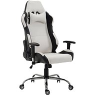 BHM GERMANY Rosberg, synthetic leather, black/white - Gaming Chair