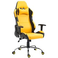 BHM GERMANY Rosberg, synthetic leather, black / yellow - Gaming Chair