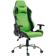 BHM GERMANY Rosberg, synthetic leather, black / green - Gaming Chair