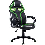 BHM GERMANY Schumi, synthetic leather, black / green - Gaming Chair
