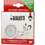 Bialetti Seal (3 pcs) + Filter for 2-Cup Aluminium Moka Pots - Spare Part