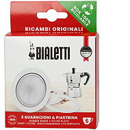 Bialetti Seals (3 pcs) + Filter for 6-Cup Aluminium Moka Pots - Spare Part