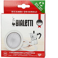 Bialetti Seals (3 pcs) + Filter for 12-Cup Aluminium Moka Pots - Spare Part
