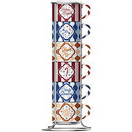 Bialetti Candyland Set of 6 Cups 60ml with Stand - Set of Cups