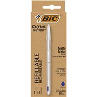 BIC ECO Cristal 1mm, Blue + 2 Refills - Ballpoint Pen