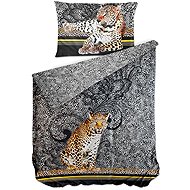 Bierbaum Satin sheets Leopard 140 × 200 / 70 × 90 cm - Bed Linen