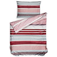 Bierbaum Satin bed linen Stripe Berries 140 × 200 / 70 × 90 cm - Bed Linen