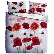 Gipetex 3D Cotton bedding Poppies 220 × 200, 70 × 90 cm (2 pcs) - Bed Linen