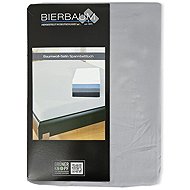 Bierbaum Satin sheet 140 × 200 cm medium grey - Bedsheet