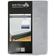 Bierbaum Satin sheet 180 × 200 cm medium grey - Bedsheet