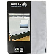 Bierbaum Satin sheet 140 × 200 cm light grey - Bedsheet