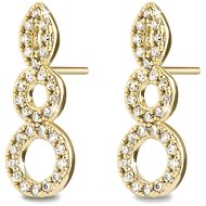 Biju Gold plated infinity earrings with cubic zirconia 2998 - Earrings