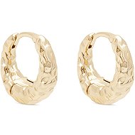 Biju Gold plated earrings 14K ring, pressed pattern 103170 - Earrings