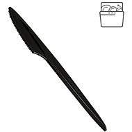 Bittner Plastic knife 18 cm black, reusable, 100 pcs - Dining Knife