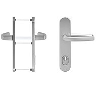 BLAUGELB Door fittings handle DGT50, PZ92, ZA, ES1, TS = 77 - 82 mm, stainless steel matt - Door Fittings