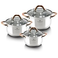 BLAUMANN Stainless steel cookware set 6 pcs Gourmet line Copper - Cookware Set