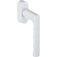 Hoppe Hamburg SecuForte 7 / 32 - 42 mm, M5 × 45 mm + M5 × 50 mm, 45°, RAL9016 white - Window handle
