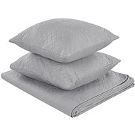 Embossed bedspread set with pillows 220×240 cm grey ALAMUT, 313440 - Bed Cover