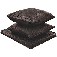 Embossed bedspread set with pillows 140×210 cm brown RAYEN, 313705 - Bed Cover