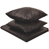 Embossed bedspread set with pillows 200×220 cm brown RAYEN, 313739 - Bed Cover
