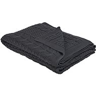 Blanket 140×170 cm dark grey FETHIYE, 175767 - Blanket