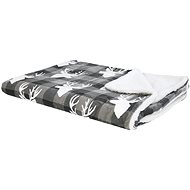 Blanket 150×200 cm grey with white LUTTO, 235864 - Blanket