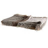 Blanket 150×200 cm brown with white ASDAD, 239579 - Blanket