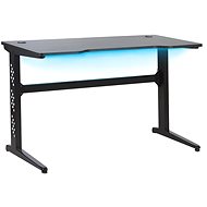 RGB LED gaming table 120×60 cm black DEXTER, 250371 - Gaming Desk