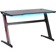 RGB LED gaming table 120×60 cm black DARFUR , 250391 - Gaming Desk