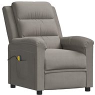 Masážní polohovací křeslo světle šedé samet, 342388 - Massage Chair