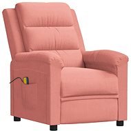 Masážní polohovací křeslo růžové samet, 342392 - Massage Chair
