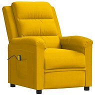 Masážní polohovací křeslo žluté samet, 342395 - Massage Chair