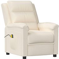 Masážní polohovací křeslo krémové samet, 342397 - Massage Chair
