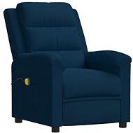 Masážní polohovací křeslo modré samet, 342398 - Massage Chair