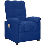 Masážní polohovací křeslo modré textil, 342743 - Massage Chair