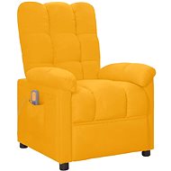 Masážní polohovací křeslo žluté textil, 342744 - Massage Chair
