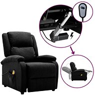 Elektrické masážní polohovací křeslo černé textil, 3098361 - Massage Chair