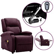 Elektrické masážní polohovací křeslo fialové textil, 3098365 - Massage Chair