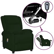 Elektrické masážní polohovací křeslo tmavě zelené samet, 3098406 - Massage Chair