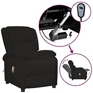 Elektrické masážní polohovací křeslo černé samet, 3098410 - Massage Chair