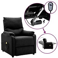Elektrické masážní polohovací křeslo černé textil, 3098433 - Massage Chair